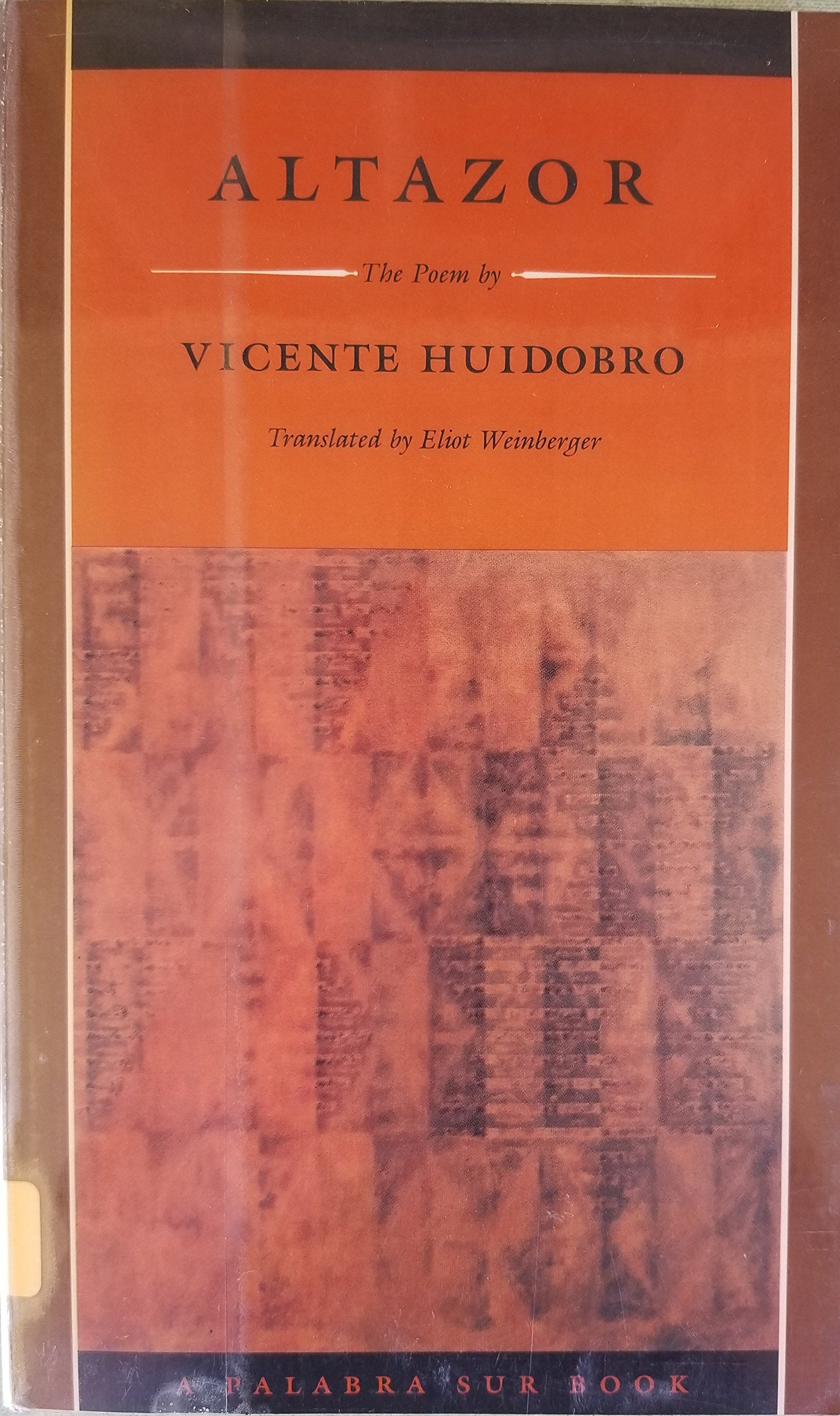 Altazor, or a Voyage in a Parachute/1919, a Poem in VII Cantos (English and Spanish Edition),Used