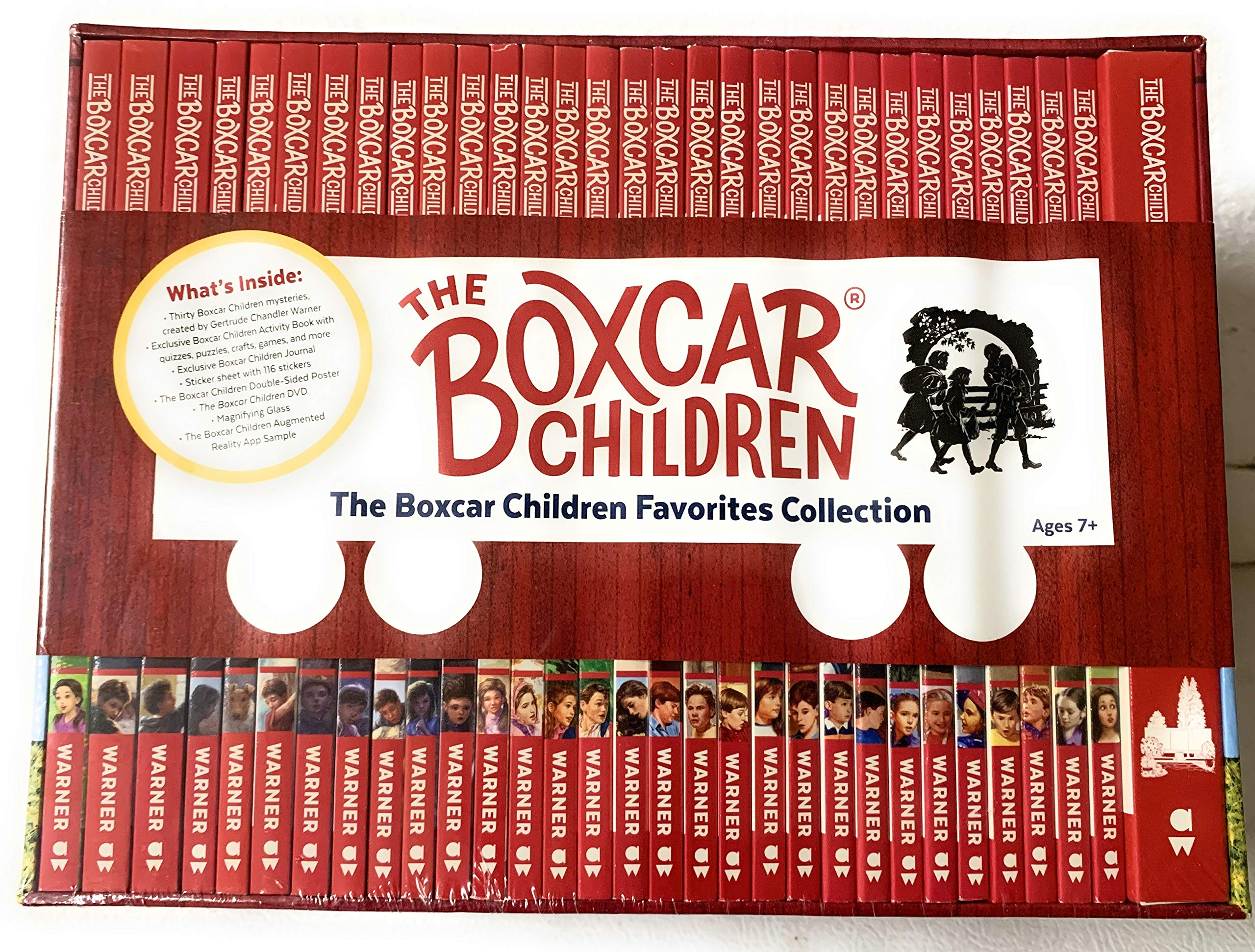 The Boxcar Children Favorites 30 Books Boxed Collection With Activity Book, Journal, Sticker Sheet , Dvd, Magnifying Glass, And ,New