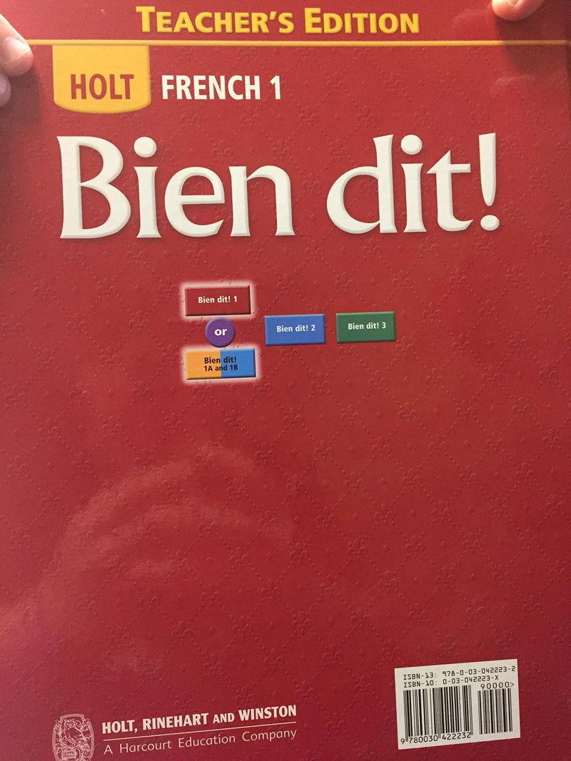 Holt French 1: Bien dit! Teacher's Edition,Used