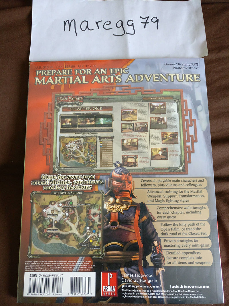Jade Empire (Prima Official Game Guide),Used