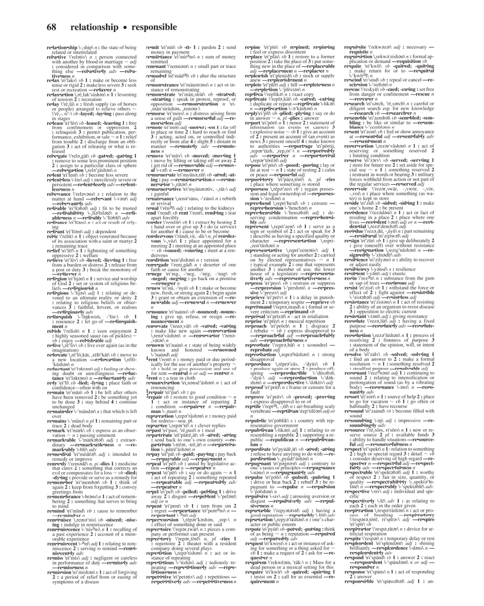 MerriamWebsters Notebook Dictionary,Used