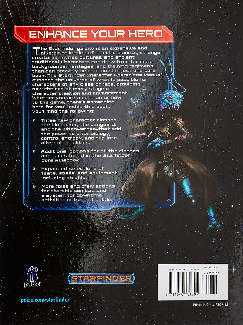 Starfinder RPG: Character Operations Manual,Used