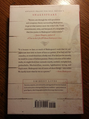 Shakespeare: The World As Stage (Eminent Lives)-used