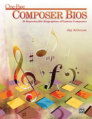 Onepage Composer Bios: 50 Reproducible Biographies Of Famous Composers (Teacher'S Handbook),Used
