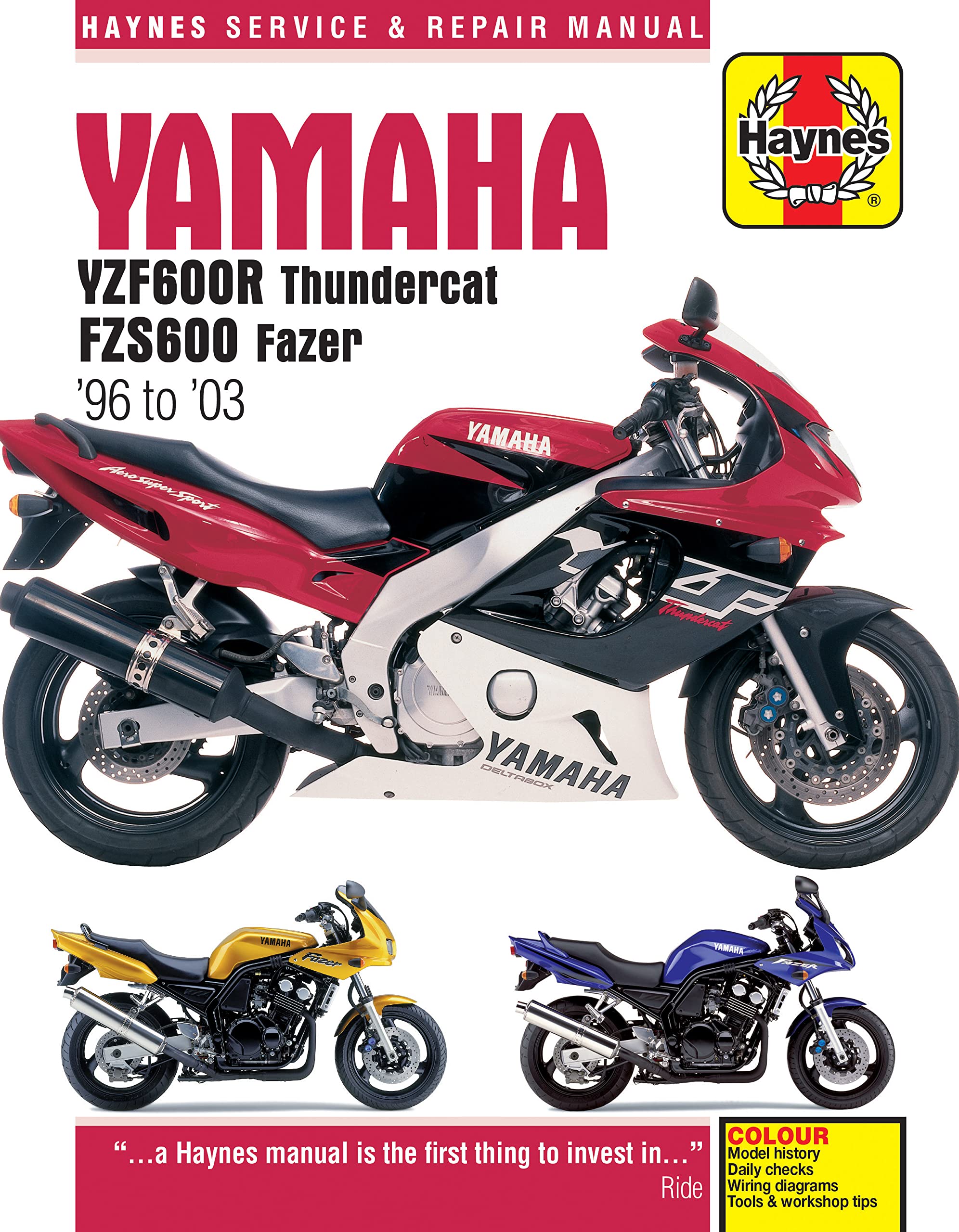 Yamaha YZF600R Thundercat & FZS600 Fazer 9603 (Haynes Service & Repair Manual),Used