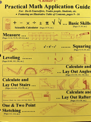 Chenier's Practical Math Application Guide: For Doityourselfers, Trades People, Students, Etc.,Used