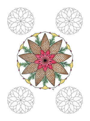 TangleEasy Guided Journal Mandala (Quiet Fox Designs) Lined Pages with Thoughtful Prompts and Exquisite Mandala Illustrations by,Used