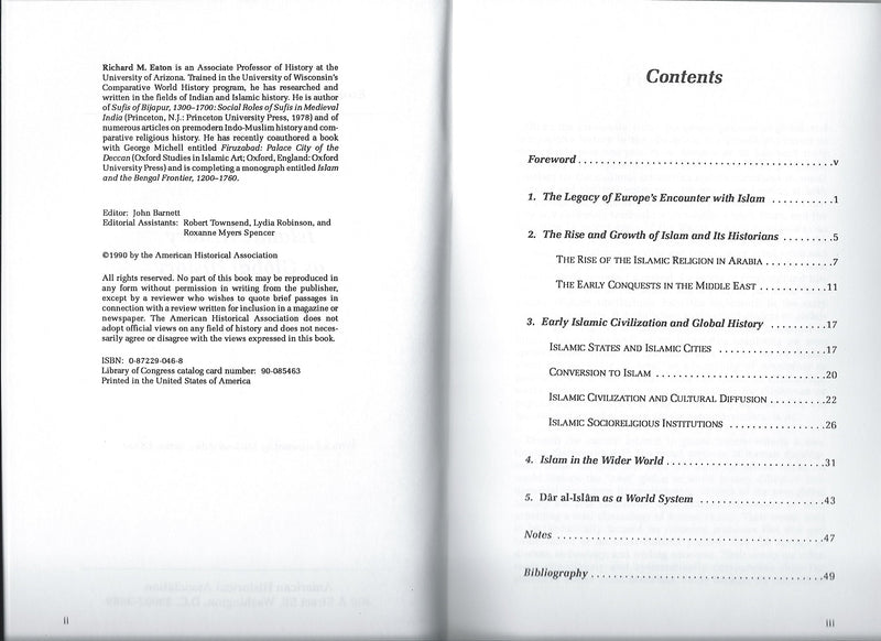 Islamic History As Global History (Essays on Global and Comparative History Series),Used
