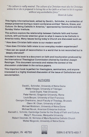 Catholicism and Secularization in America: Essays on Nature, Grace and Culture,Used