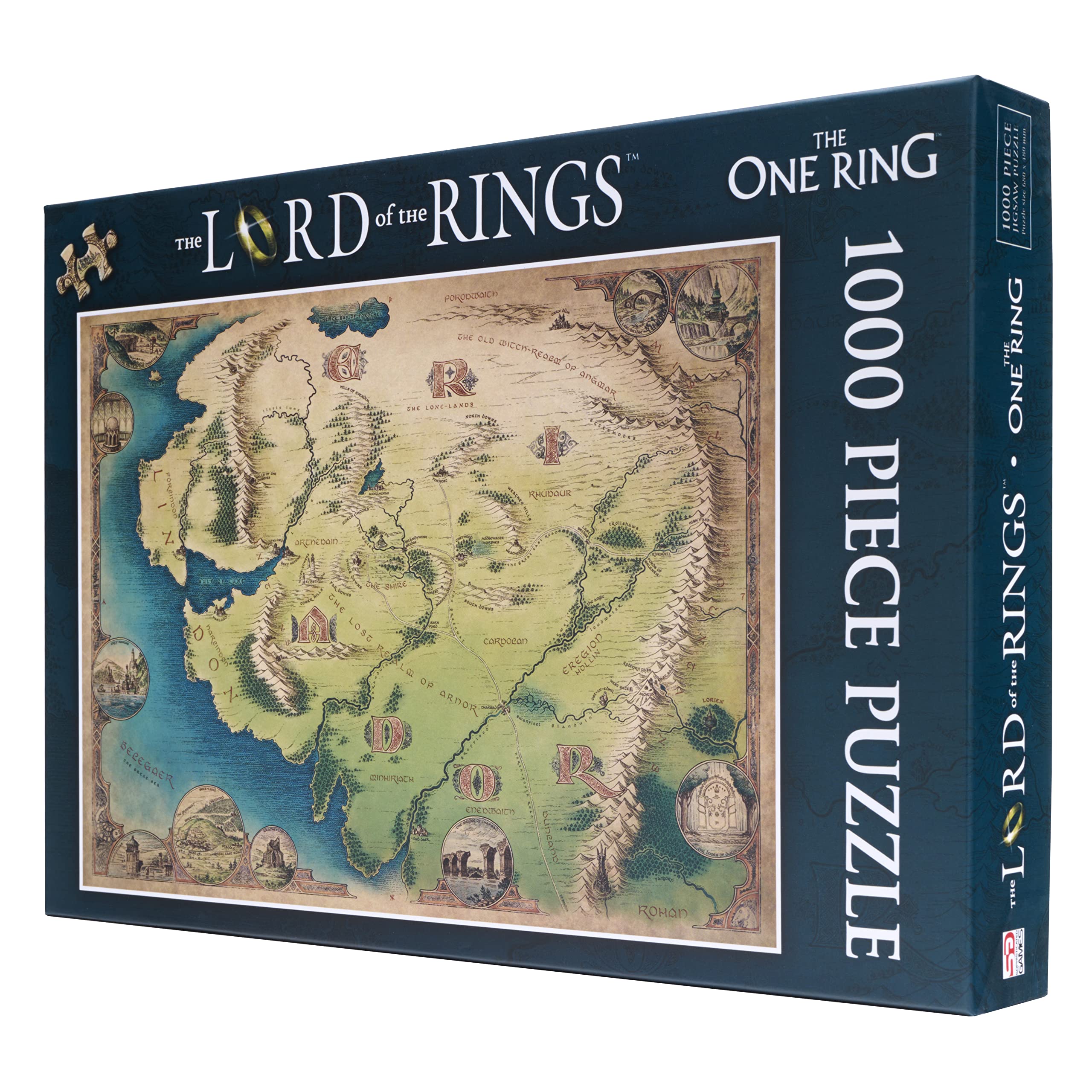 The One Ring: Map Of Eriador 1000 Piece Jigsaw Puzzle,New