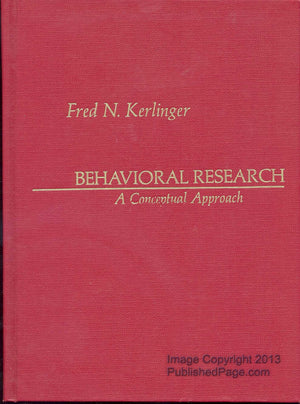 Behavioral Research: A Conceptual Approach,Used