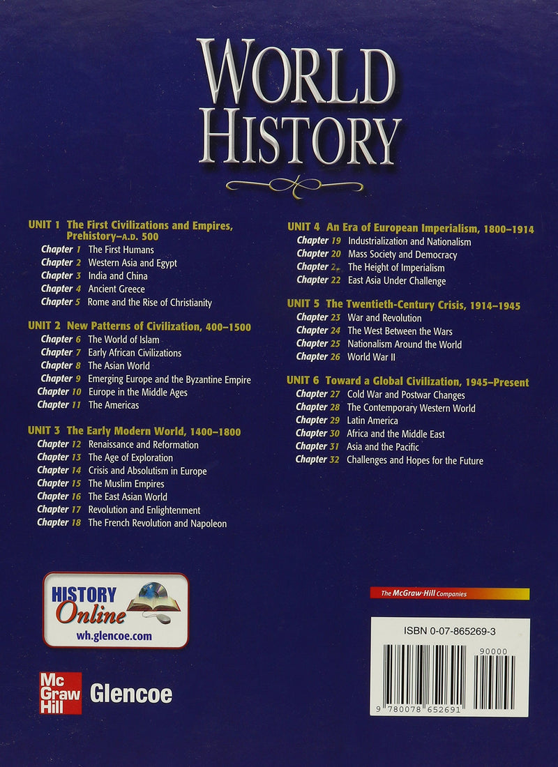 Gloncoe World History Florida Student Edition,Used