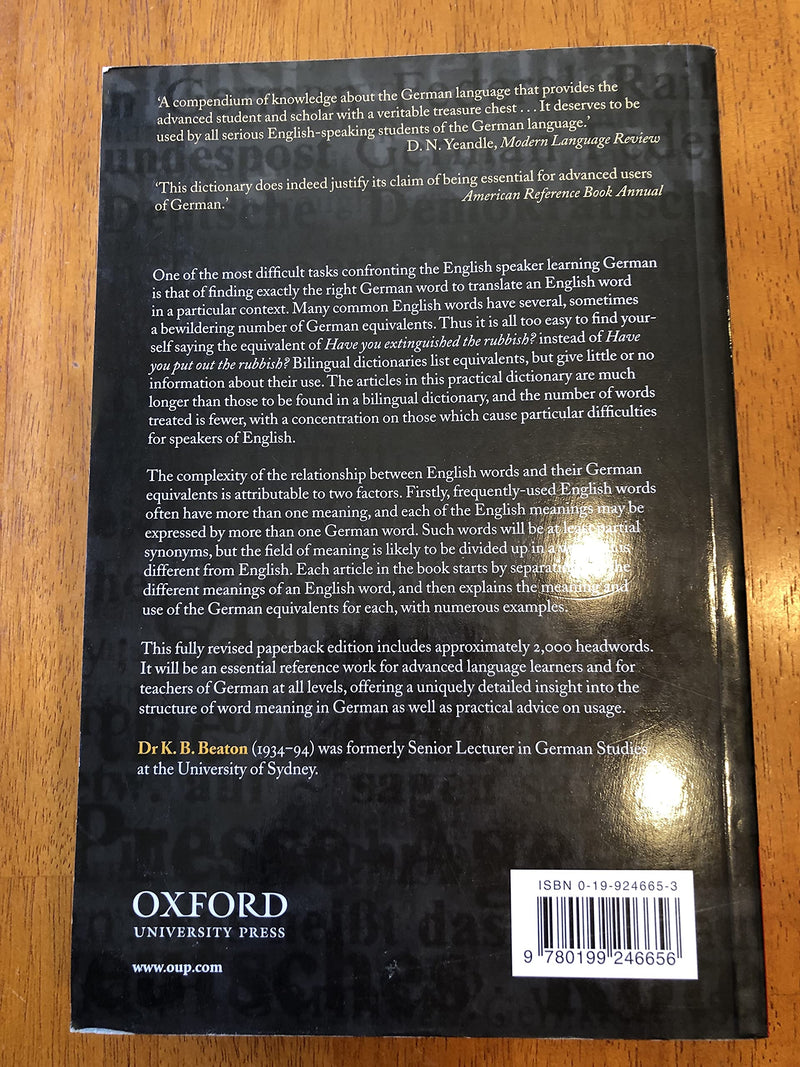 A Practical Dictionary of German Usage,Used