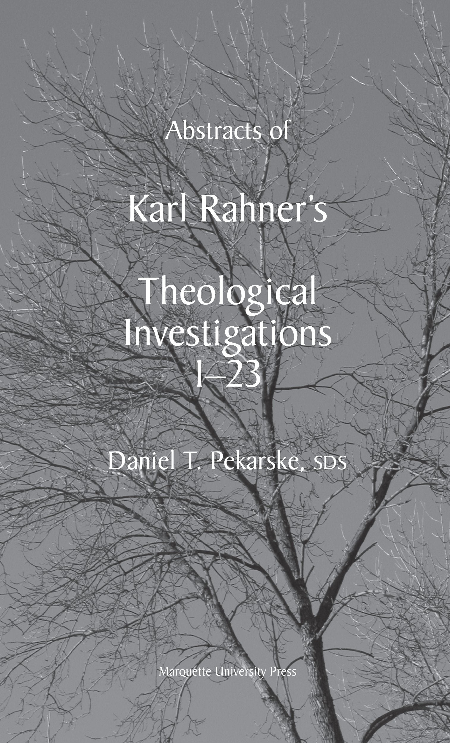Abstracts Of Karl Rahners Theological Investigations I23-new