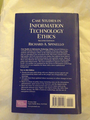 Case Studies in Information Technology Ethics (2nd Edition),Used