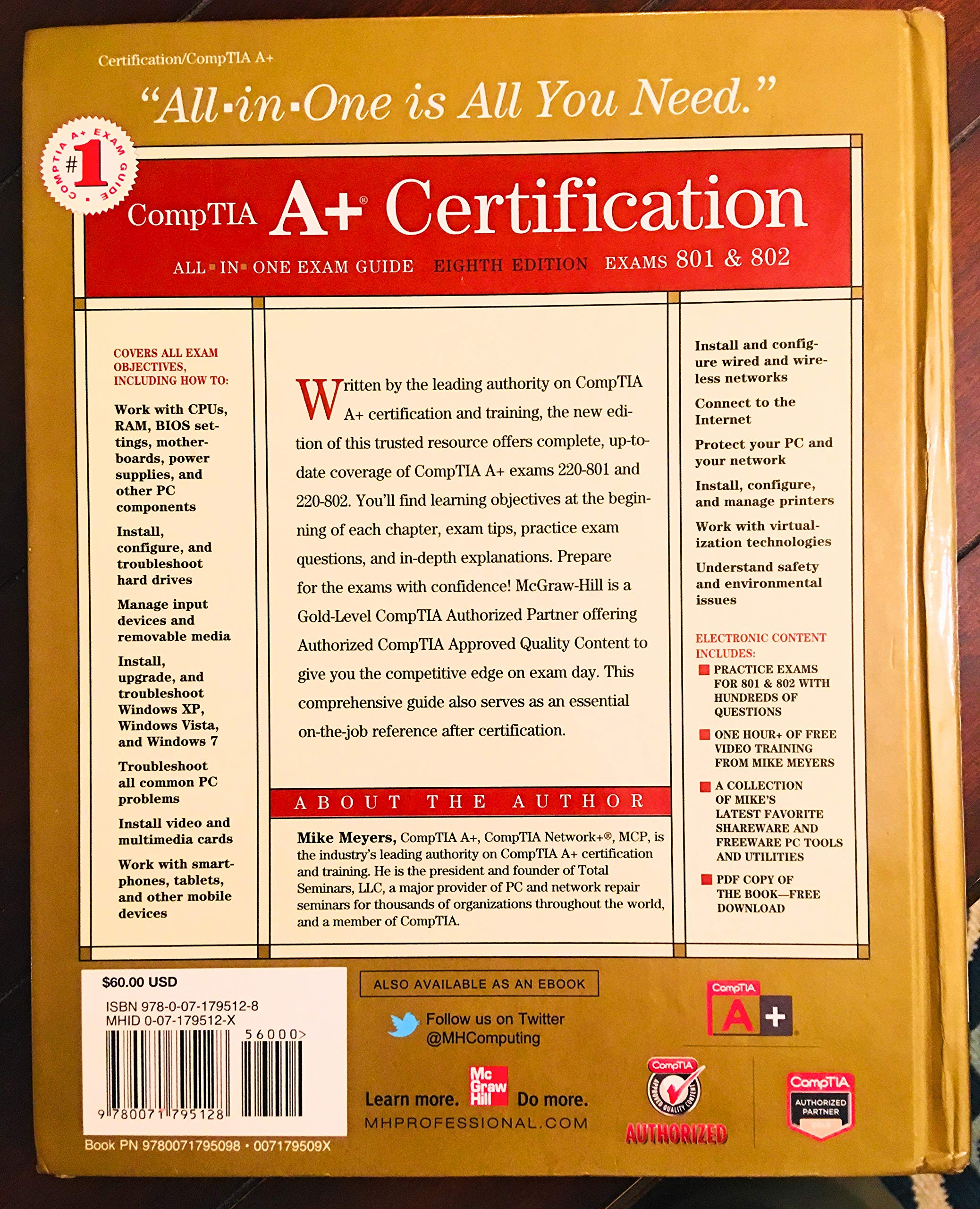 Comptia A+ Certification Allinone Exam Guide, 8Th Edition (Exams 220801 & 220802)