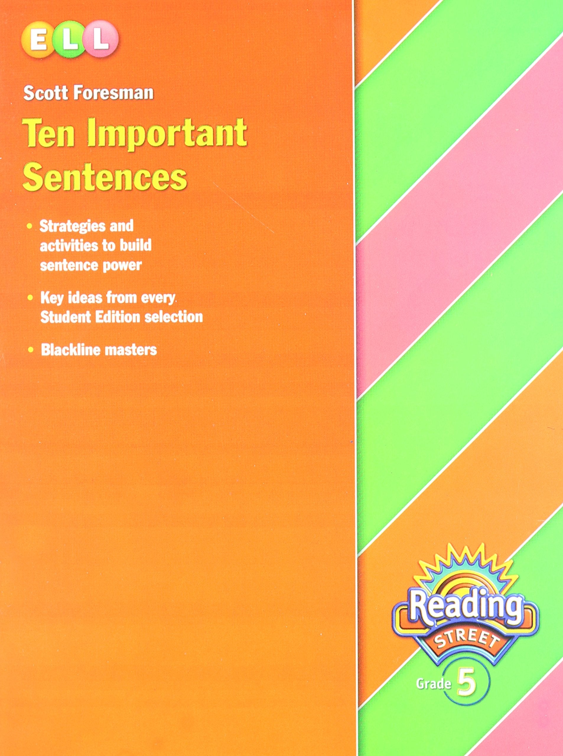 Reading 2007 Ten Important Sentences Grade 5,Used
