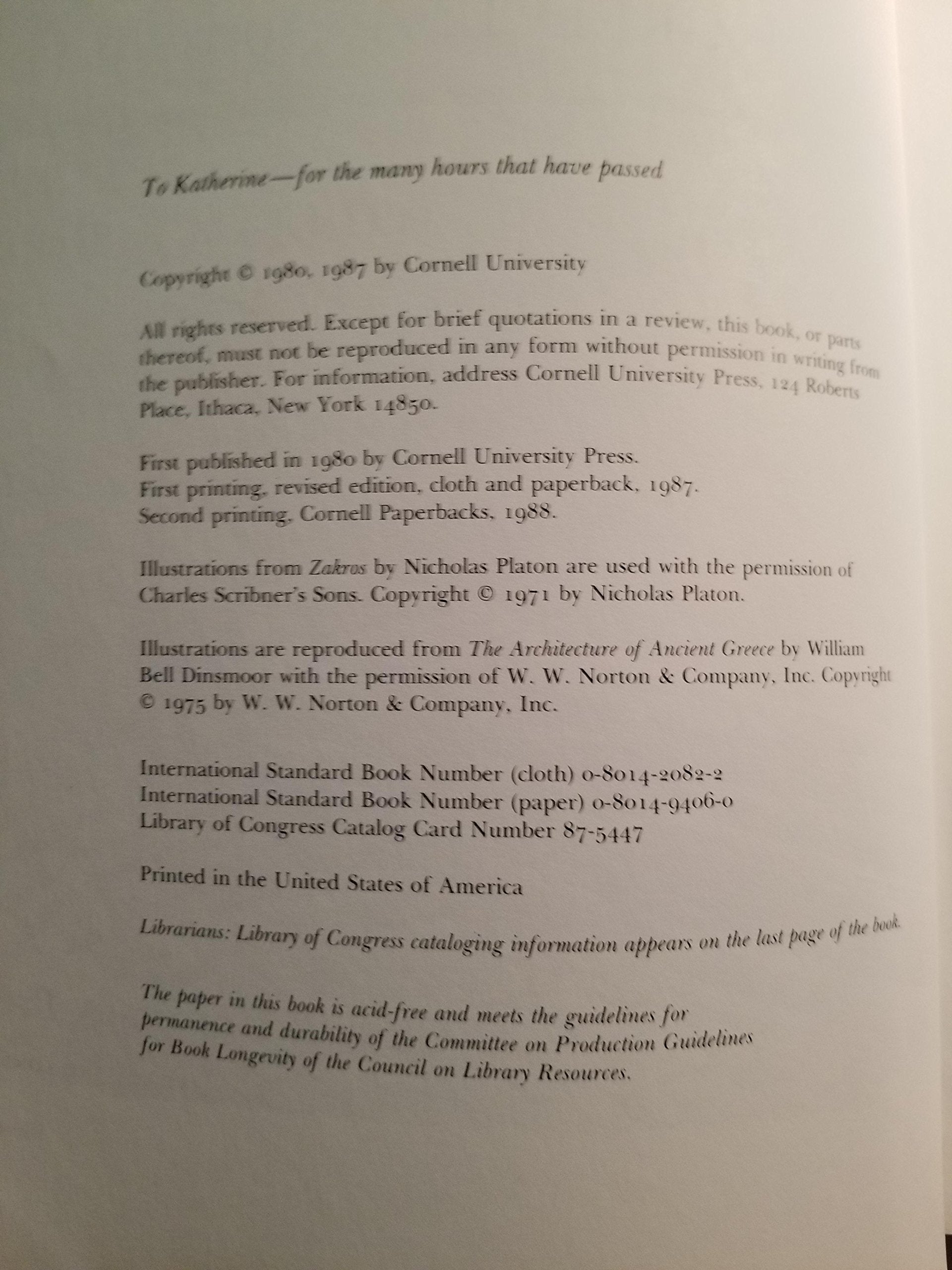 The Archaeology of Greece: An Introduction  Revised Edition 1987,Used