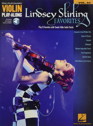 Lindsey Stirling Favorites Violin PlayAlong Volume 64 Book/Online Audio (Hal Leonard Violin Playalong, 64),New