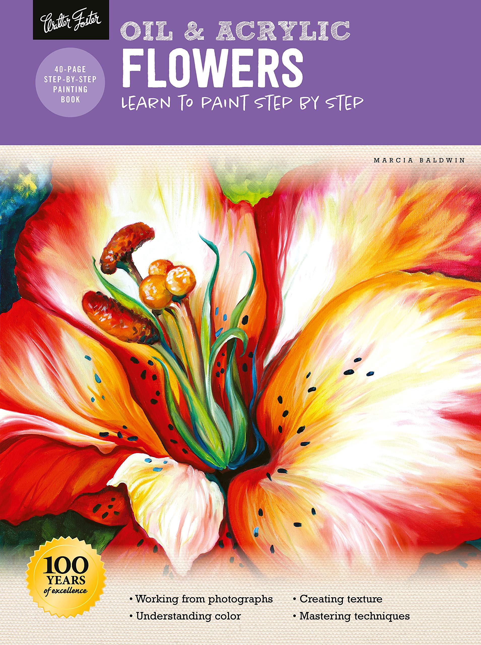 Oil & Acrylic: Flowers: Learn to paint step by step (How to Draw & Paint),Used