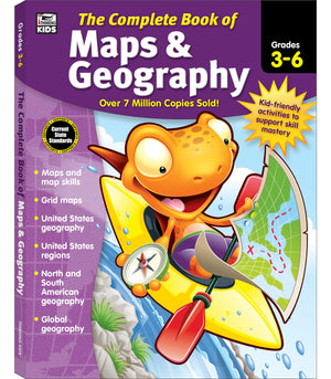 Complete Book Of Maps And Geography Workbook, Global Geography For Kids Grades 36, United States Geography And Regions, Map Ski