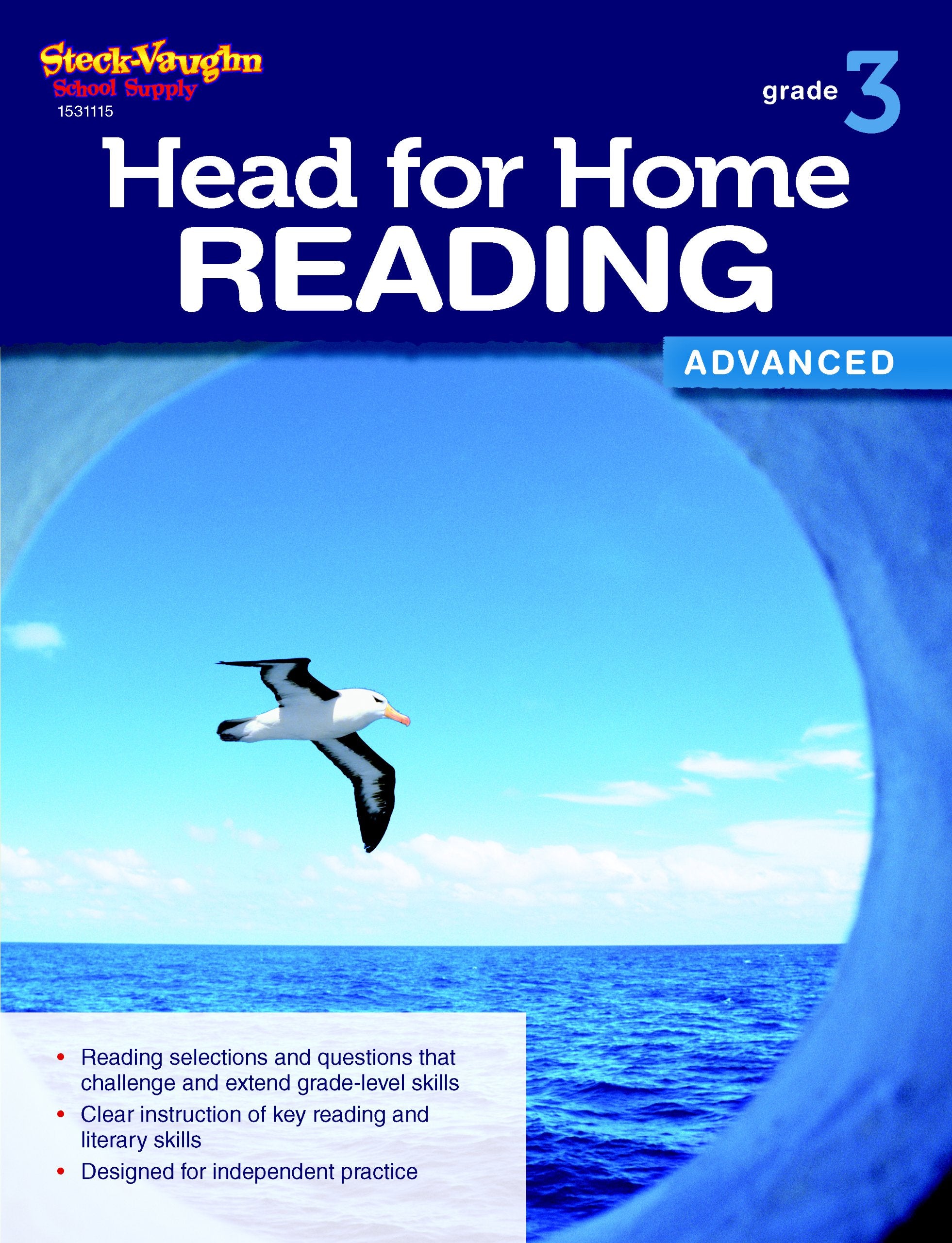 Steck Vaughn Head for Home: Reading Advanced Workbook Grade 3,Used