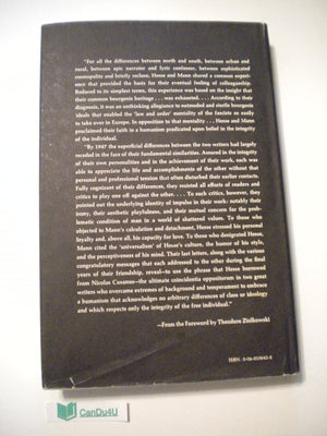 The Hessemann Letters The Correspondence Of Hermann Hesse And Thomas Mann 19101955,Used