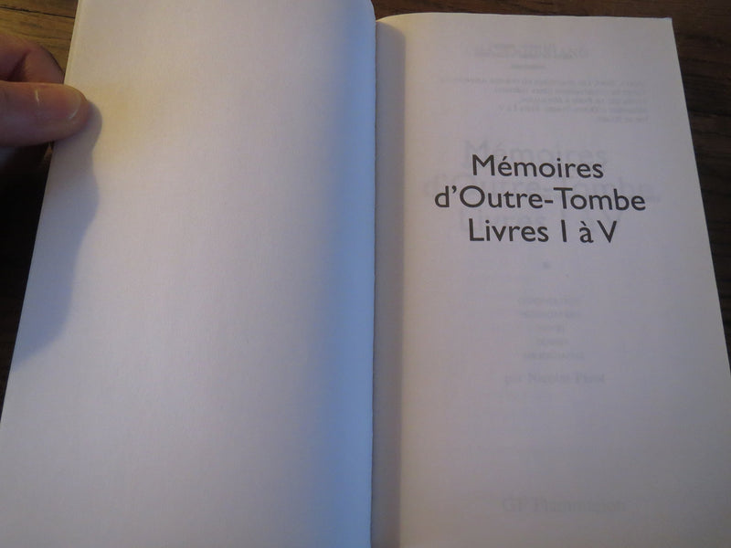 Memoires d'outretombe  Livres IX  XII (Grand format) (French Edition),New