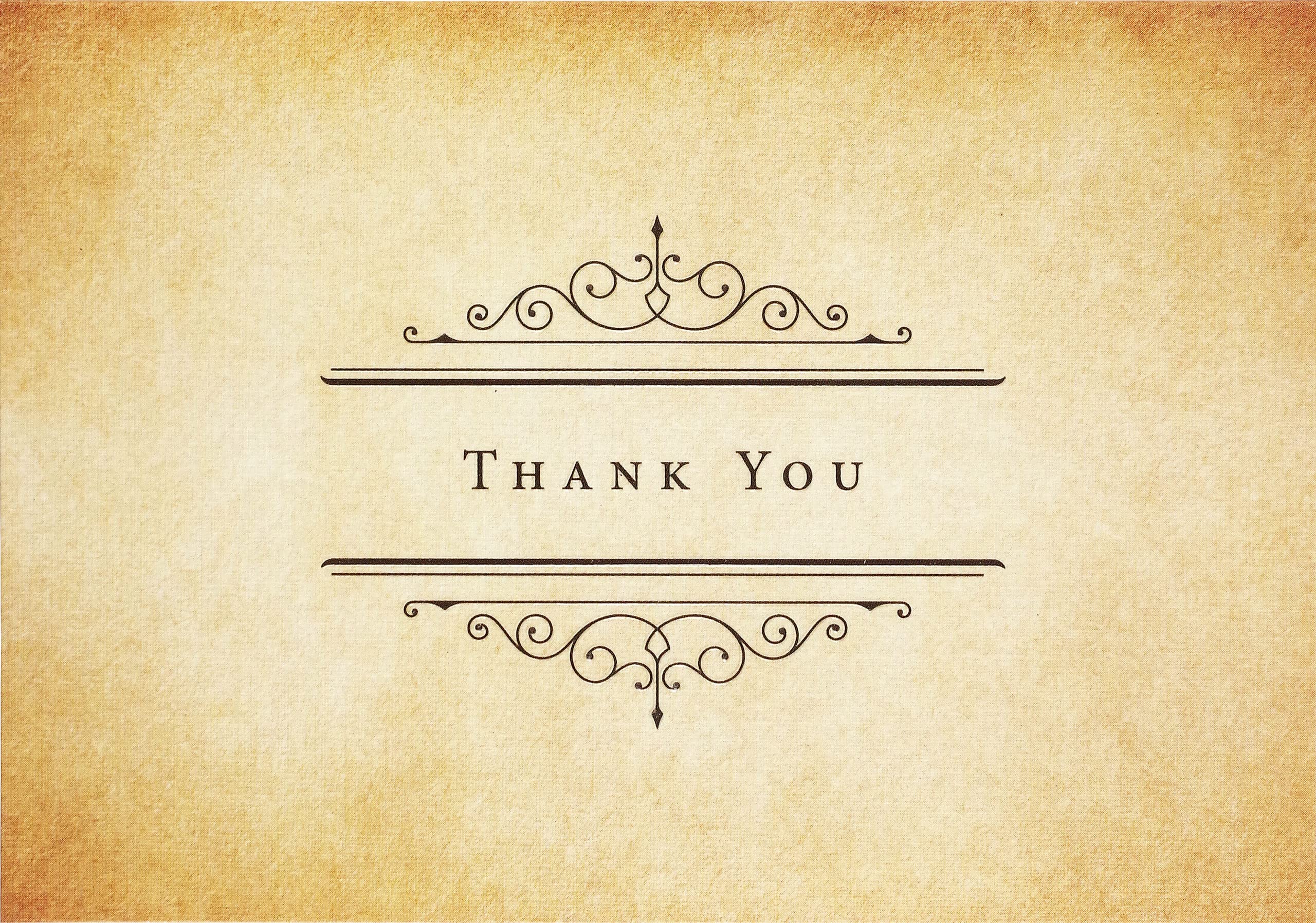 Vintage Parchment Thank You Cards (Stationery, Note Cards, Boxed Cards)