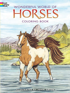 Wonderful World Of Horses Coloring Book (Dover Animal Coloring Books),Used