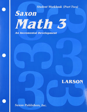 Math 3: An Incremental Development Set: Student Workbooks, part one and two plus flashcards (Saxon math, grade 3),New
