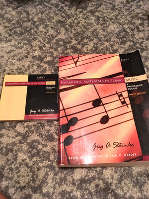 Harmonic Materials In Tonal Music: A Programmed Course,Used