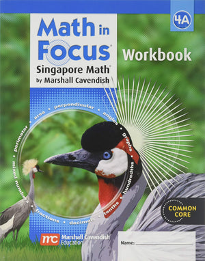 Math In Focus: A Singapore Approach Student Workbook, Grade 4A,Used