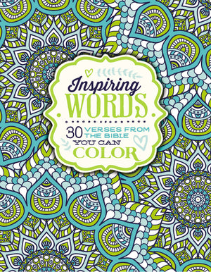 Inspiring Words Coloring Book: 30 Verses From The Bible You Can Color,New