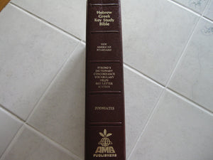 HebrewGreek Key Word Study Bible: New American Standard Bible,Used