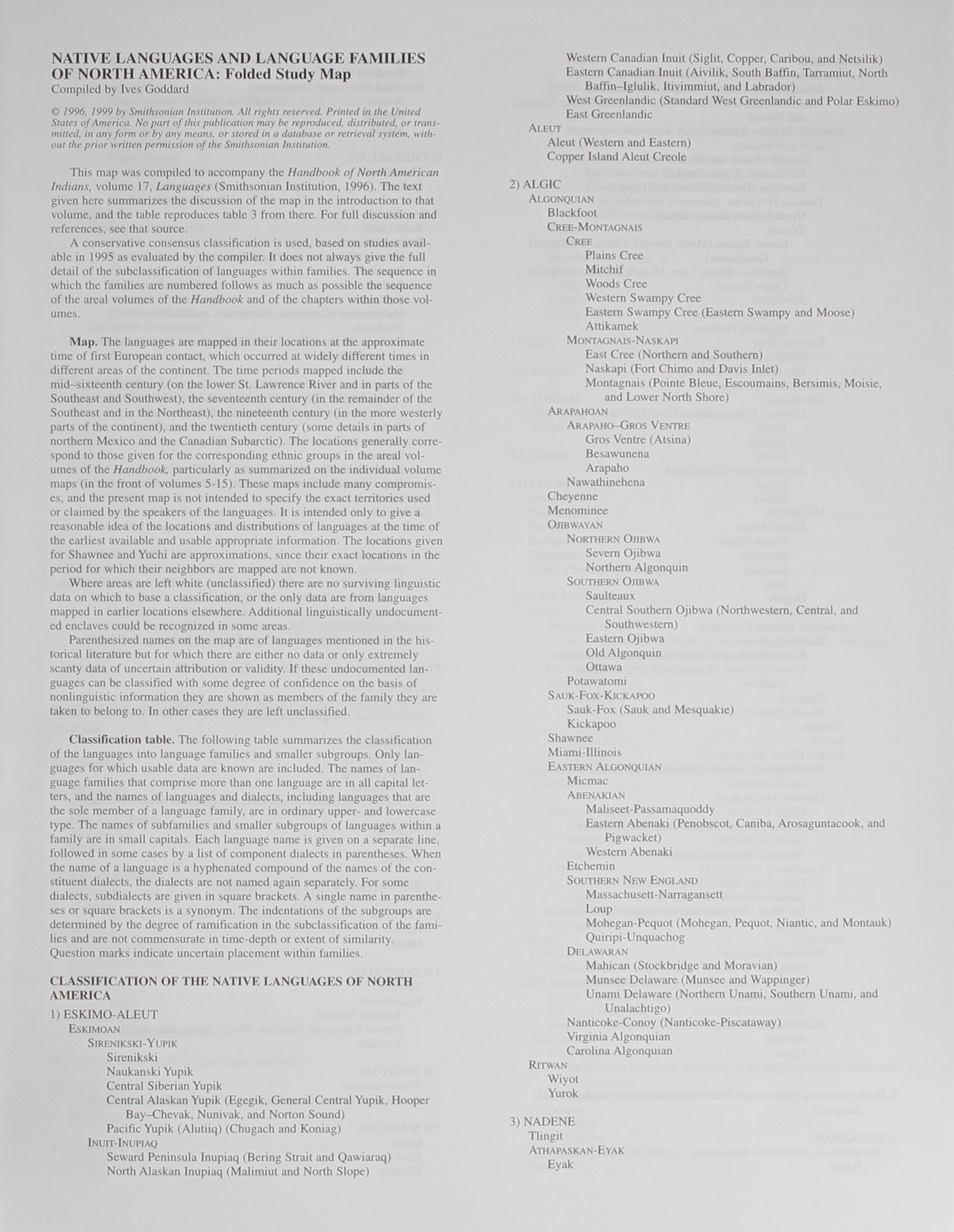 Native Languages And Language Families Of North America (Studies In The Anthropology Of North American Indians),Used