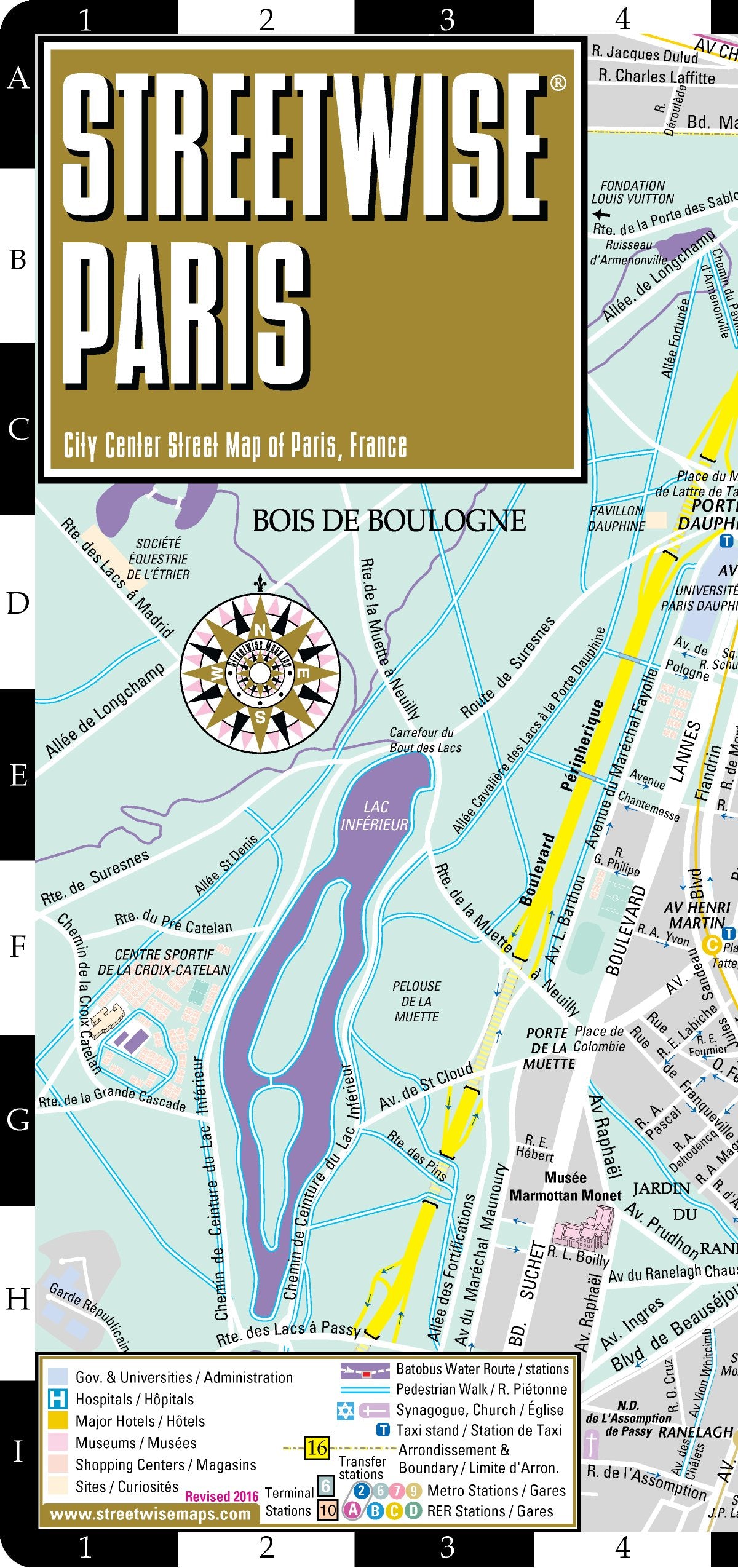 Streetwise Paris Map  Laminated City Center Street Map of Paris, France,New