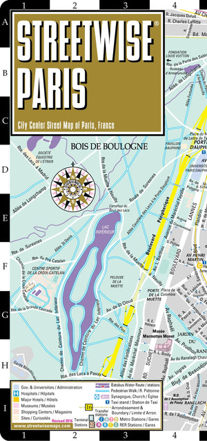 Streetwise Paris Map  Laminated City Center Street Map of Paris, France,New