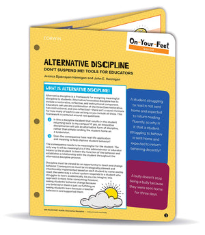 OnYourFeet Guide: Alternative Discipline: Don't Suspend Me! Tools for Educators (OnYourFeetGuides),Used