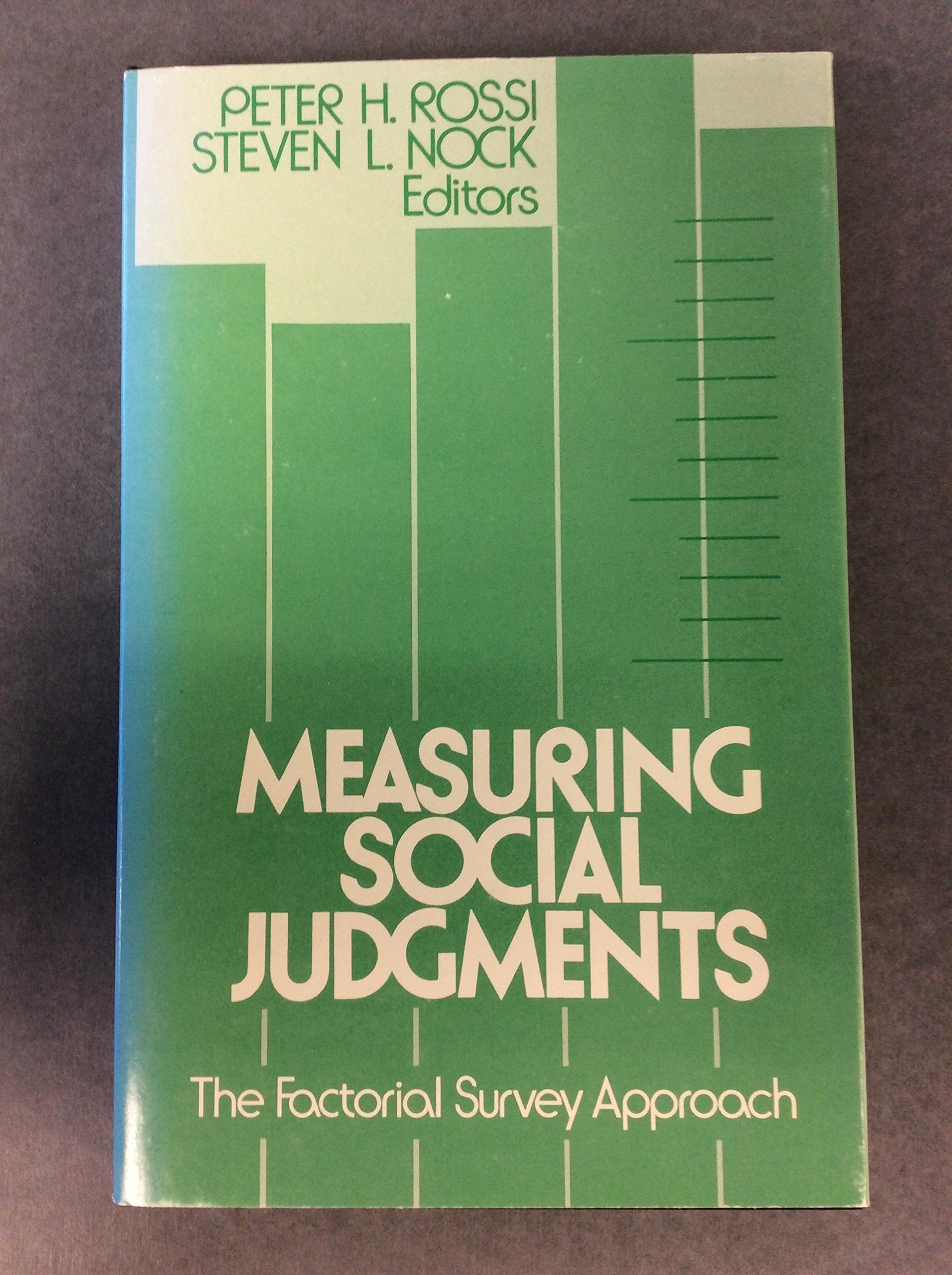 Measuring Social Judgments: The Factorial Survey Approach,Used
