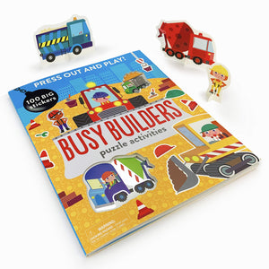 Busy Builders: Puzzle Activities (Press Out and Play Puzzle Activity Book),Used