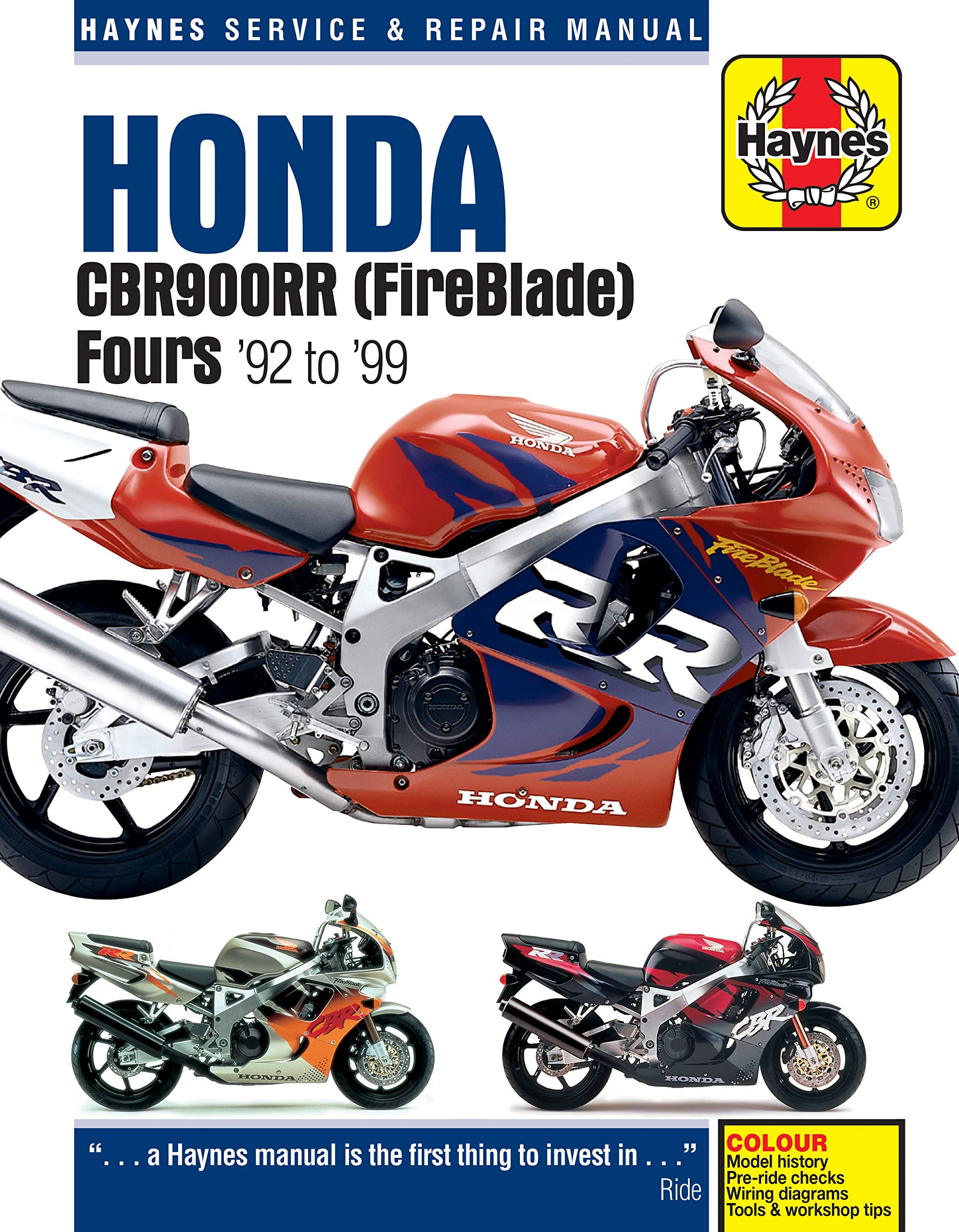 Honda CBR900RR FireBlade (92  99) Haynes Repair Manual (Paperback),Used