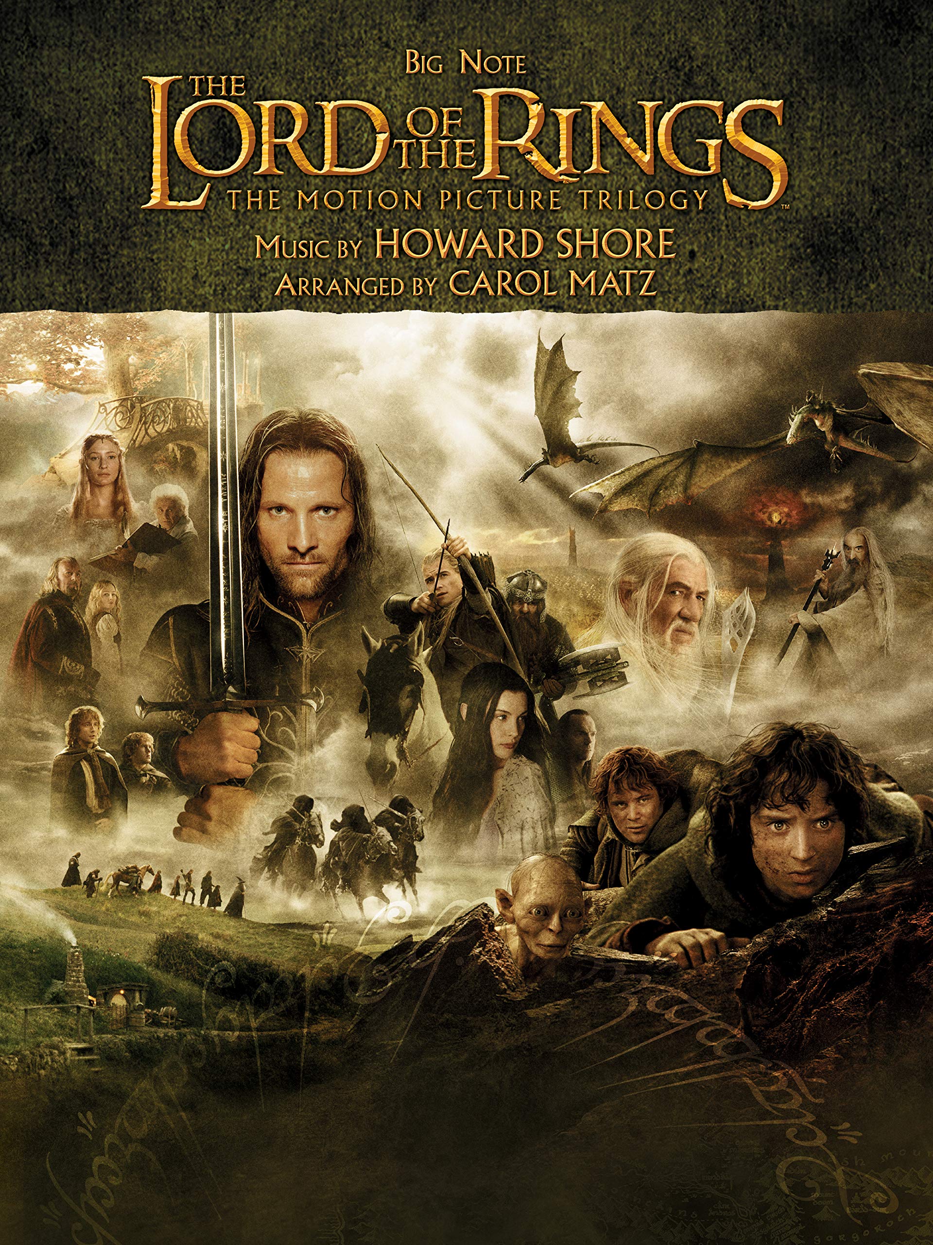 The Lord of the Rings Trilogy: Music from the Motion Pictures Arranged for Big Note Piano,New