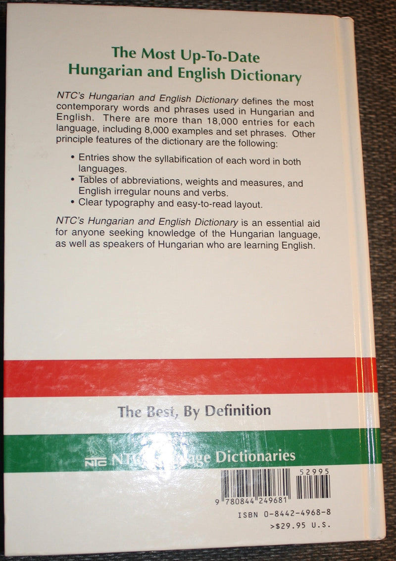 Ntc's Hungarian and English Dictionary (National Textbook Language Dictionaries),Used