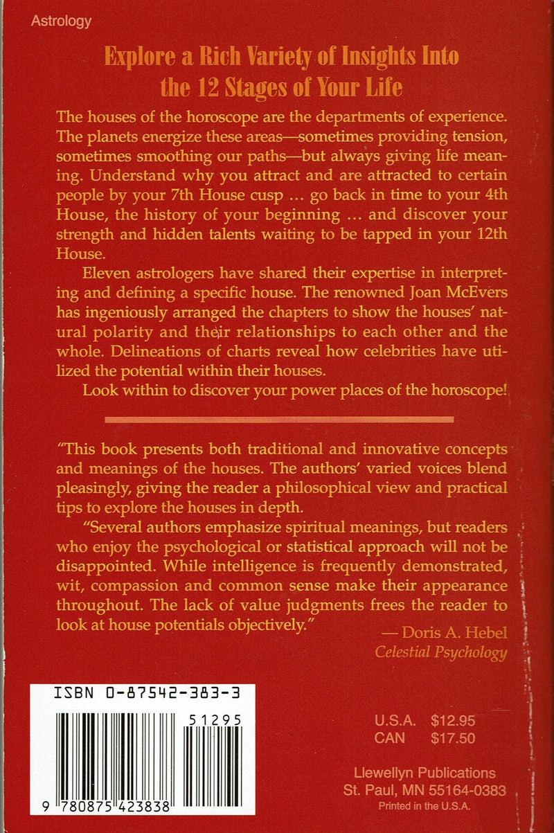 Houses: Power Places (Llewellyn'S New World Astrology Series),Used