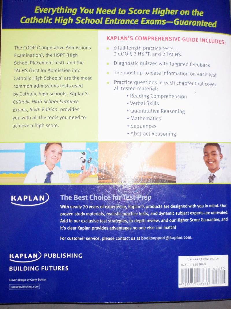 Kaplan Catholic High School Entrance Exams: COOP * HSPT * TACHS (Kaplan Test Prep),Used