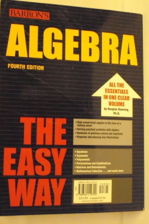 Algebra the Easy Way (Barron's Easy Series),Used
