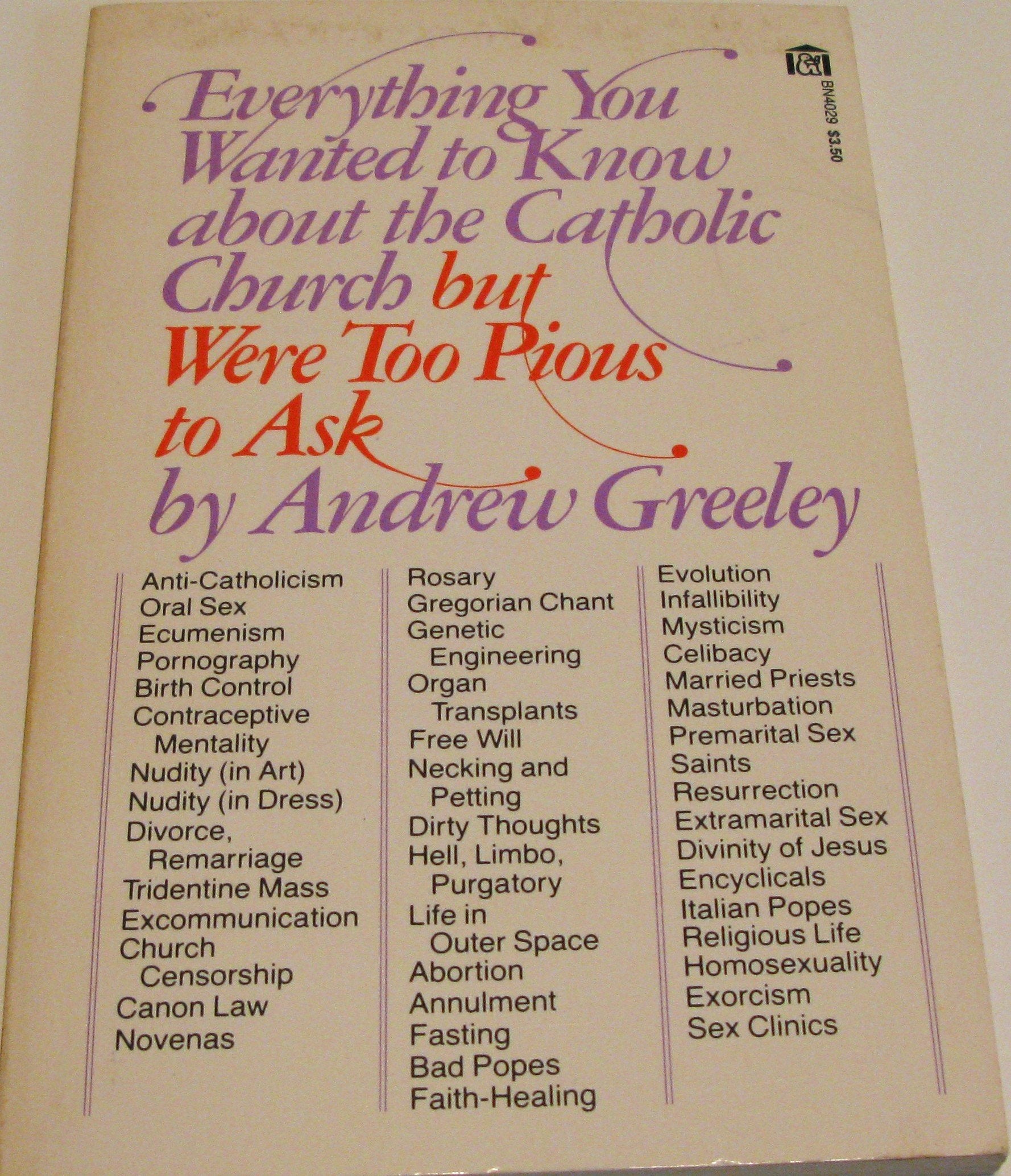 Everything you wanted to know about the Catholic Church but were too pious to ask,Used