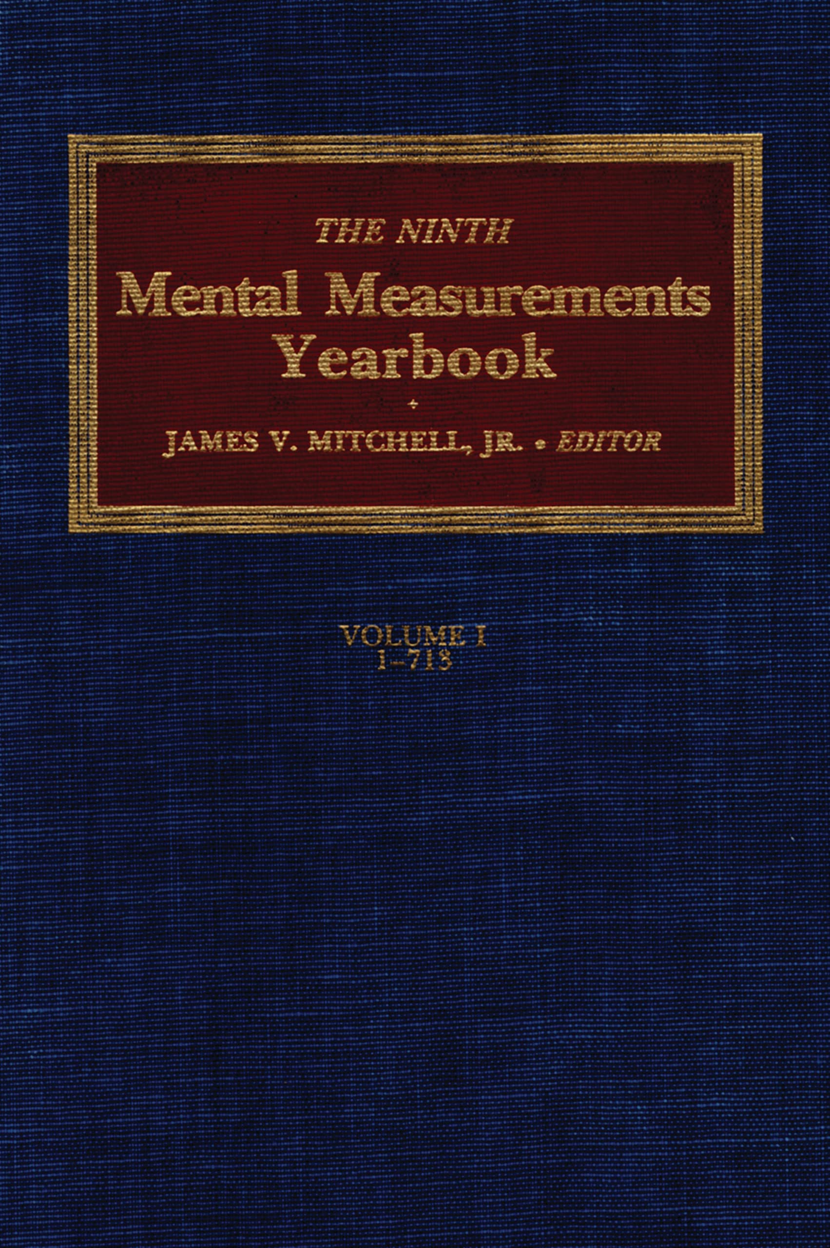 The Ninth Mental Measurements Yearbook (Buros Mental Measurements Yearbook),Used