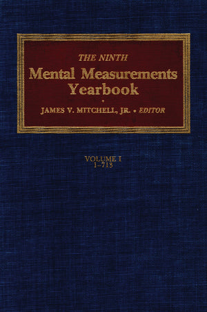 The Ninth Mental Measurements Yearbook (Buros Mental Measurements Yearbook),Used